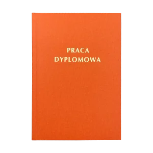 pomarańczowa oprawa pracy dyplomowej