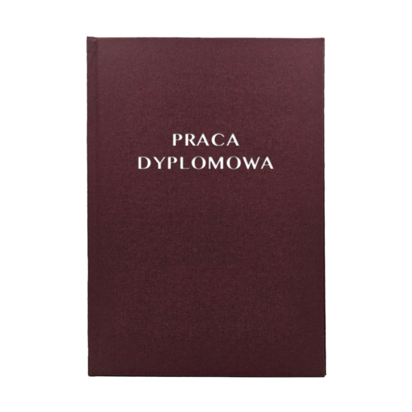 Ciemno Bordowa Oprawa Pracy Dyplomowej - Strefa Xero