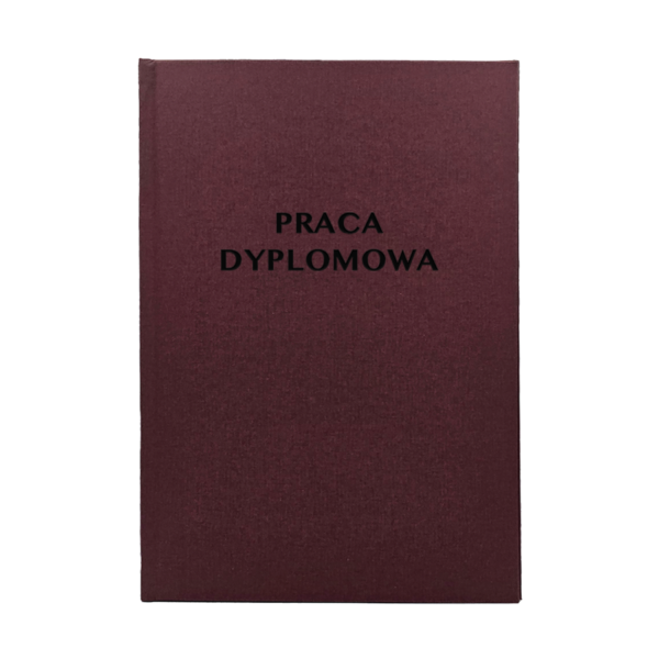Ciemno Bordowa Oprawa Pracy Dyplomowej - Strefa Xero