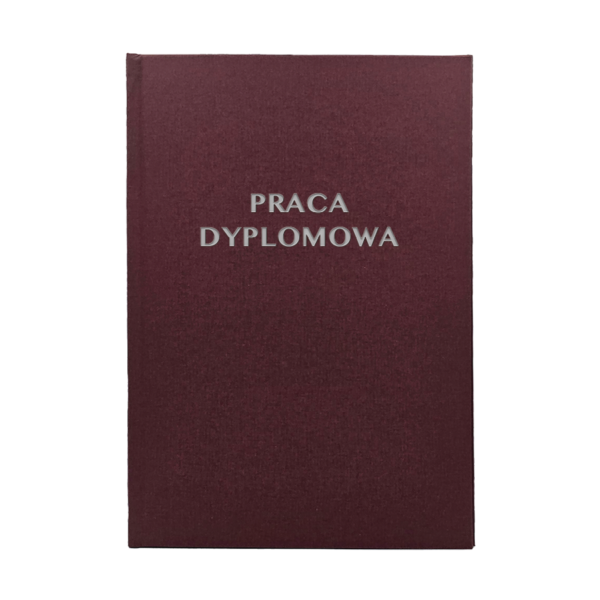Ciemno Bordowa Oprawa Pracy Dyplomowej - Strefa Xero