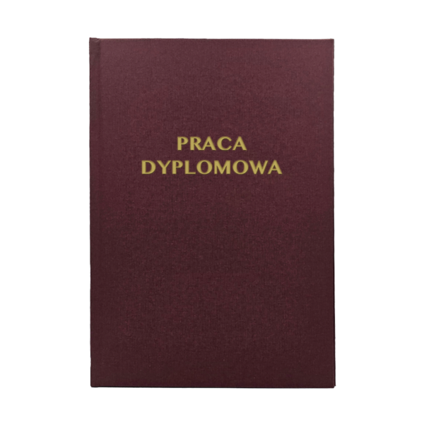 Ciemno Bordowa Oprawa Pracy Dyplomowej - Strefa Xero