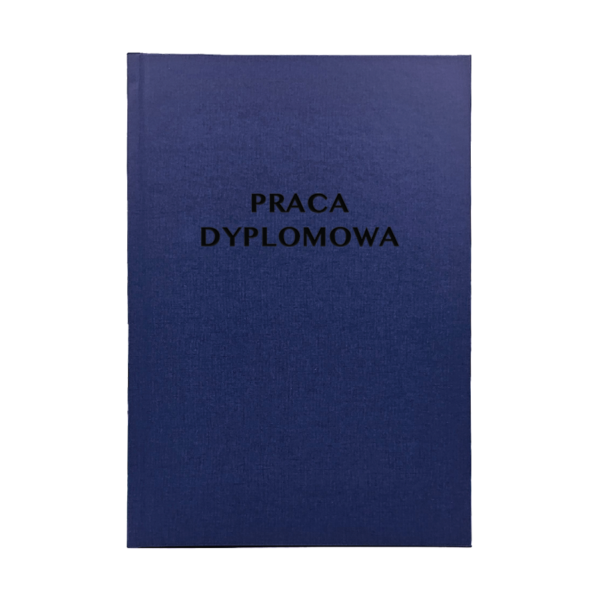 Granatowa Kratka Oprawa Pracy Dyplomowej - Strefa Xero