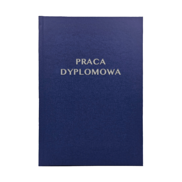 Granatowa Kratka Oprawa Pracy Dyplomowej - Strefa Xero