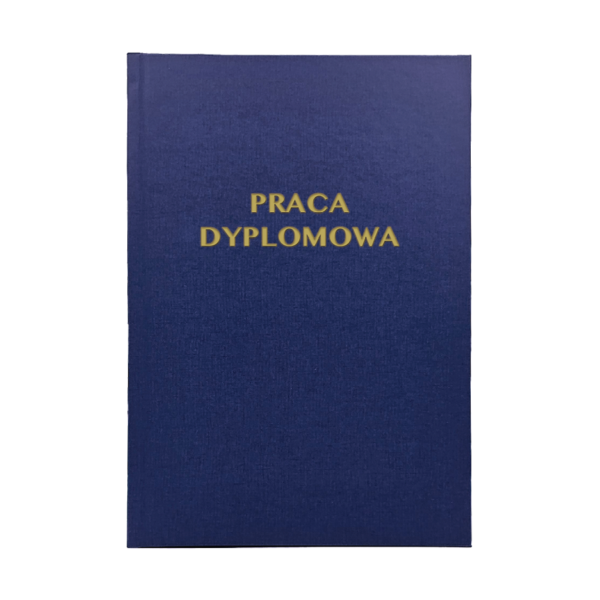 Granatowa Kratka Oprawa Pracy Dyplomowej - Strefa Xero
