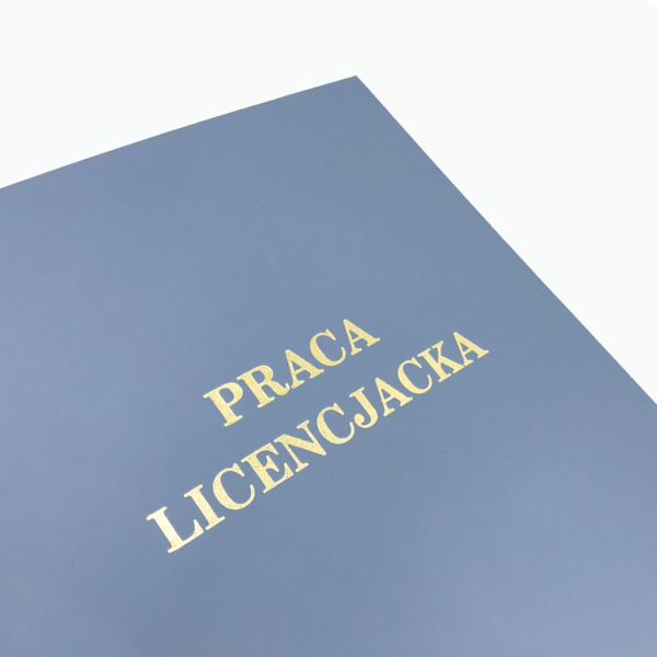 Niebieska Oprawa Pracy Licencjackiej