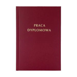 Bordowa Kratka Oprawa Pracy
