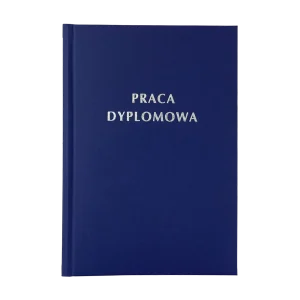 Granatowa Krata Oprawa Pracy Dyplomowej
