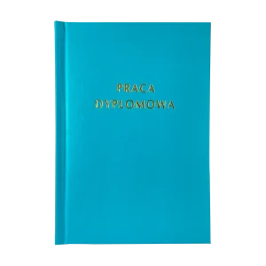 Turkusowa oprawa pracy dyplomowej