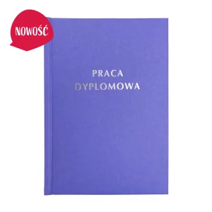 lawendowy brokat oprawa pracy dyplomowej
