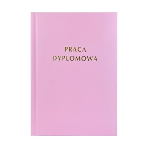 Różowa Oprawa Pracy dyplomowej - pudrowy róż