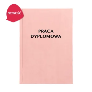 Różowa Oprawa Pracy dyplomowej -okładka premium