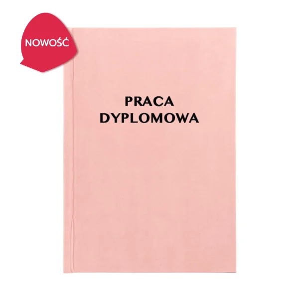 Różowa Oprawa Pracy dyplomowej -okładka premium