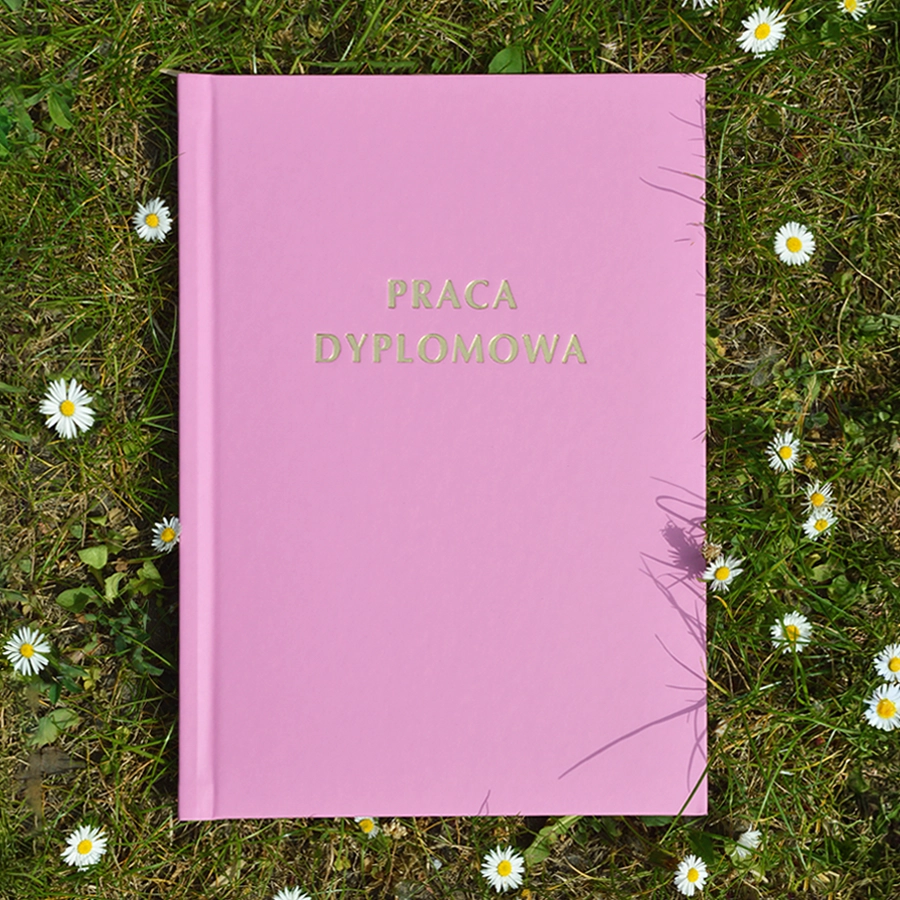 Ciemno Różowa Oprawa Pracy Dyplomowej
